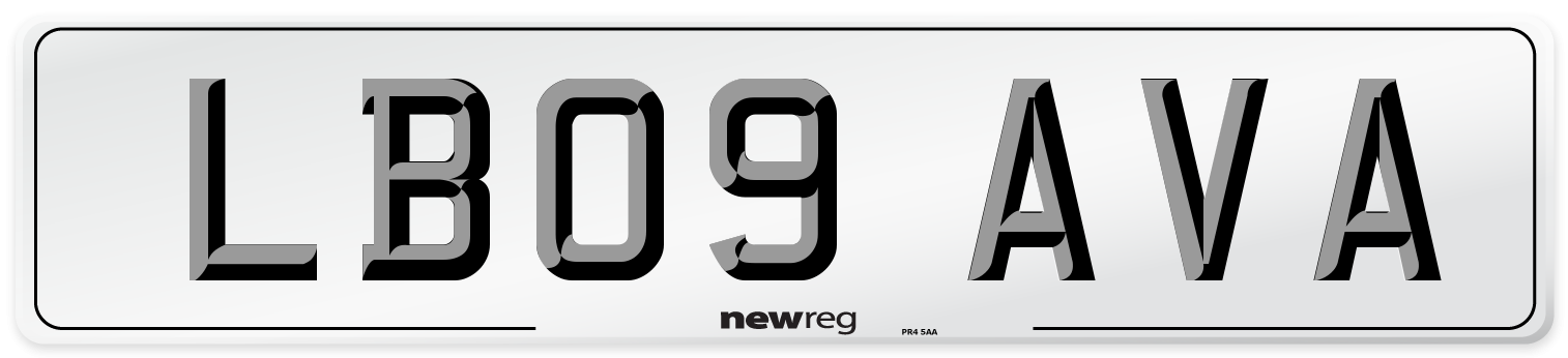 LB09 AVA Number Plate from New Reg
